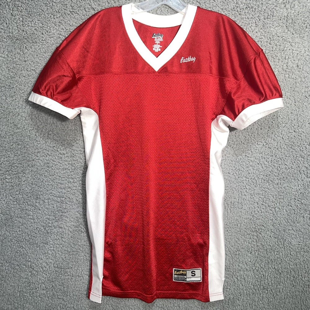 Eastbay Football Jersey Men's Size S‎ Red White Athletic Sport Source Shirt
